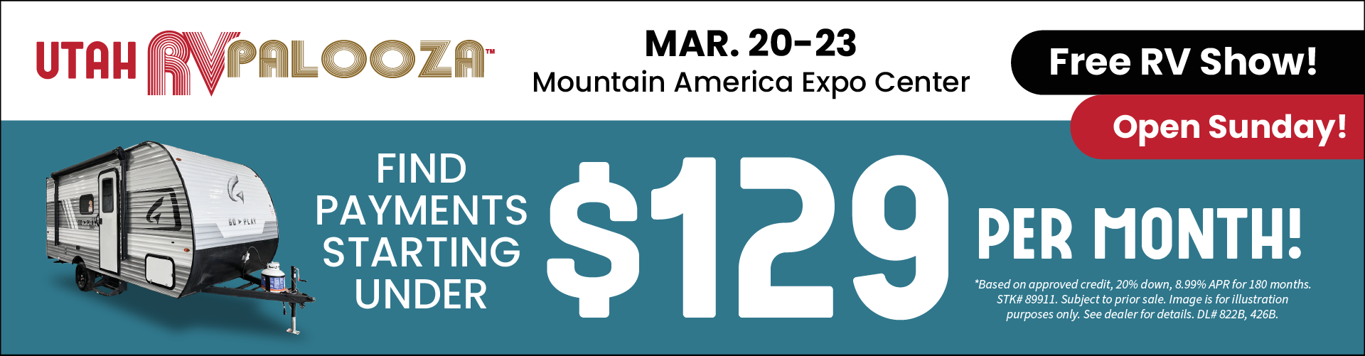 Utah RV Palooza presented by Bish's RV - March 20-23, 2025 - Mountain America Expo Center